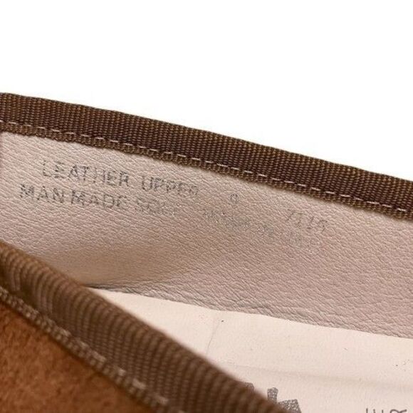 Le Matin Camel Leather Buckle Pointy Toe Ballet Flats Women Size 9 Italy - Picture 3 of 13
